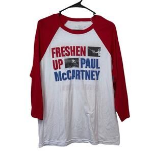 Paul McCartney Freshen Up Tour 3/4 Sleeve T-Shirt Size L Tour Merch 2018-2019